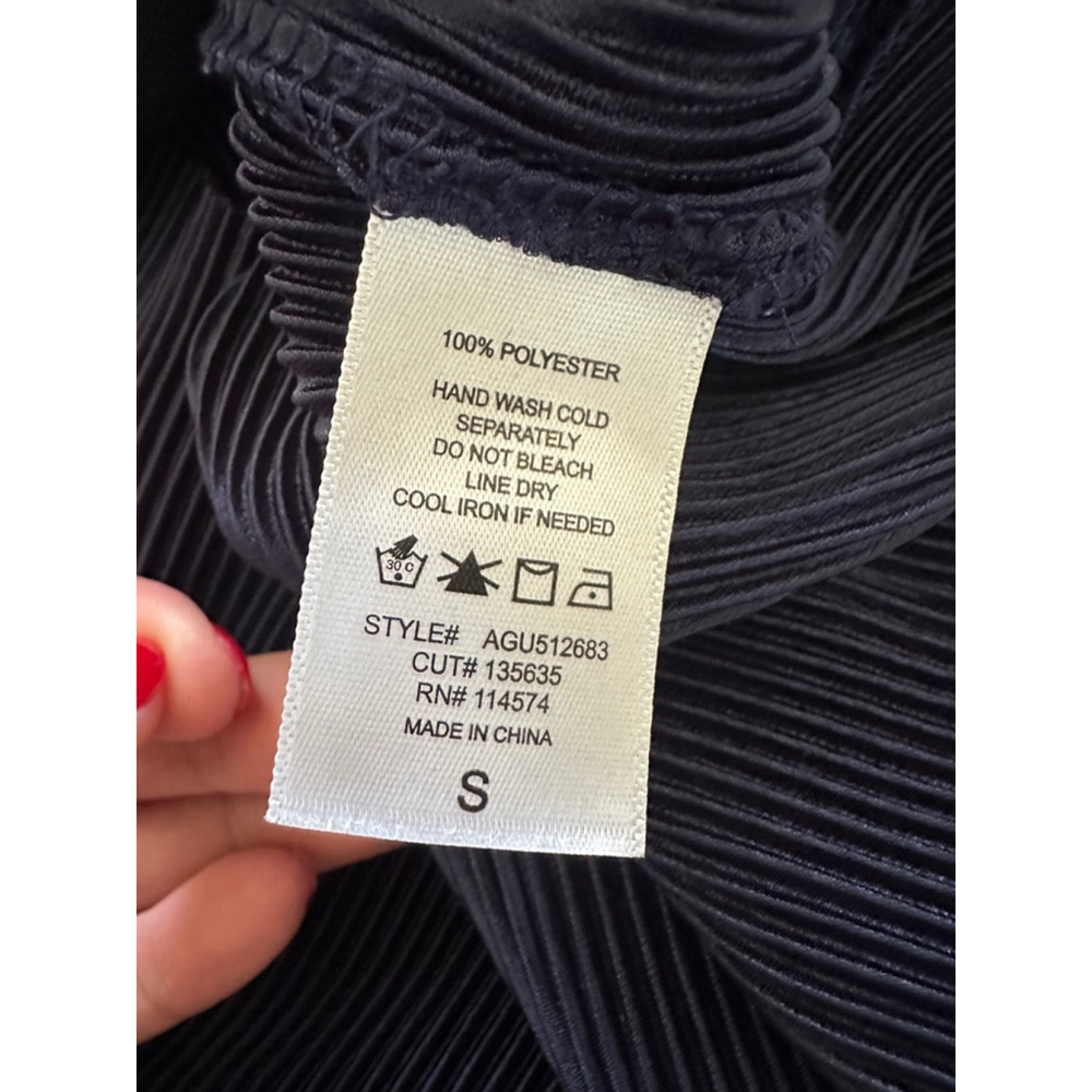 Pleione Ribbed Tank Top Silk Navy Blue Size Small - Picture 6 of 8